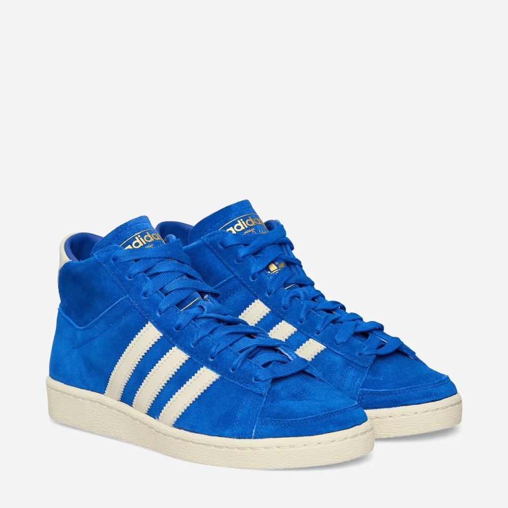 Adidas Blue and White High-Top Sneakers Never Worn with original box.